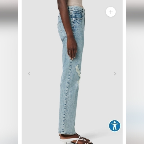 Hudson Jeans Jade High Rise Straight Loose Fit Jeans - Picture 2 of 12